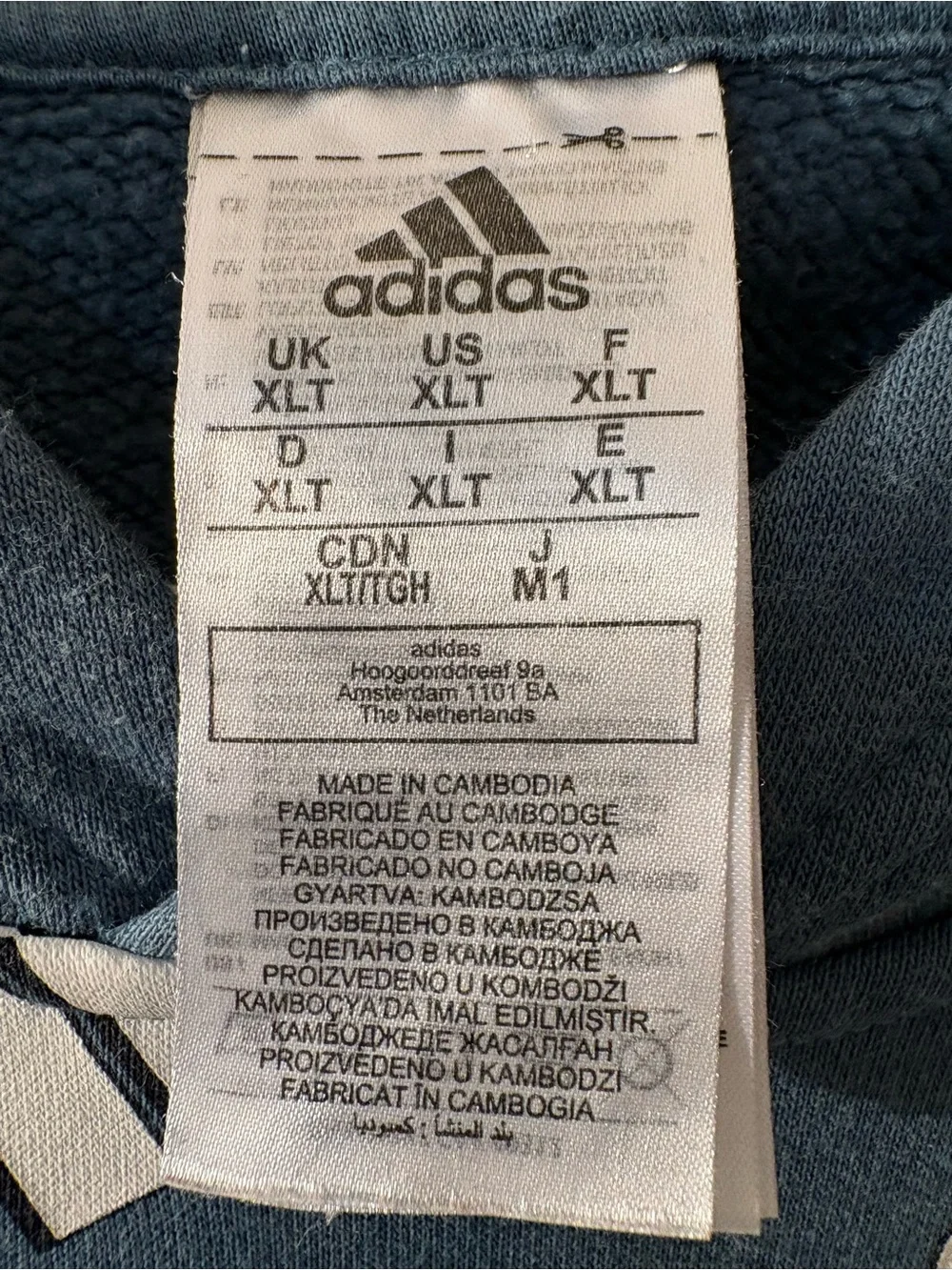 adidas Teal Allover Logo Pullover Hoodie XXT #Campus #Athleisure #Tailgates#Jock